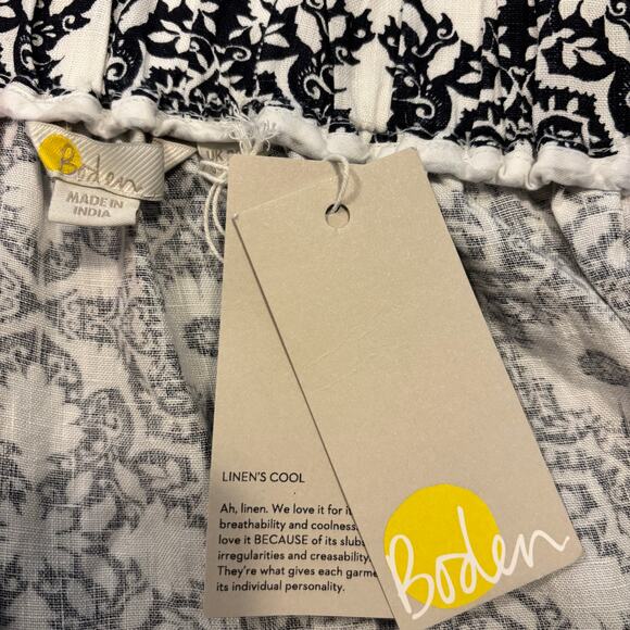 BODEN NWT French Navy Bloomsbury Mono black and white maxi skirt, size 16/18 - Picture 10 of 10